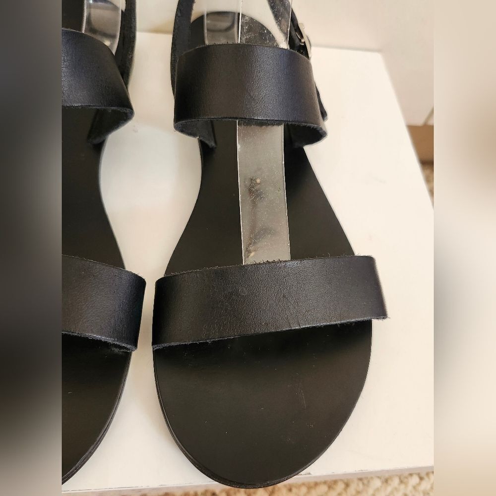 Nwt Kayu "Rhodes" Black Leather Strappy Flat Handmade Sandals Sz.9/40 Ret.$125 — image 4 of 8